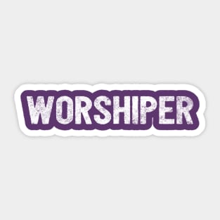 Worshiper Cool Motivational Christian Faith Sticker